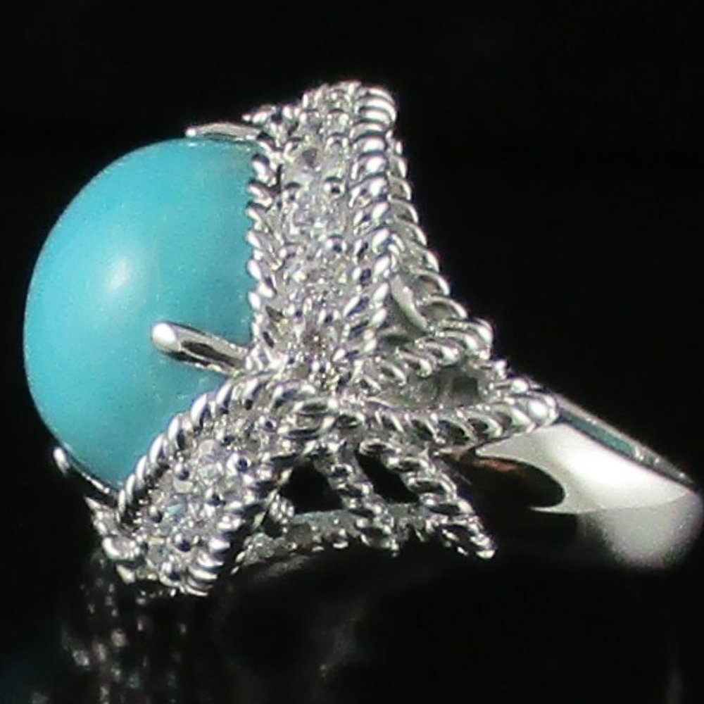 Xavier Turquoise Roped "Retro Collection" Ring